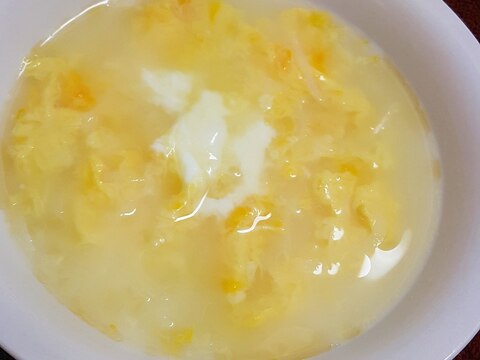 玉ねぎヨーグルト！シンプルな溶き卵のスープ♪